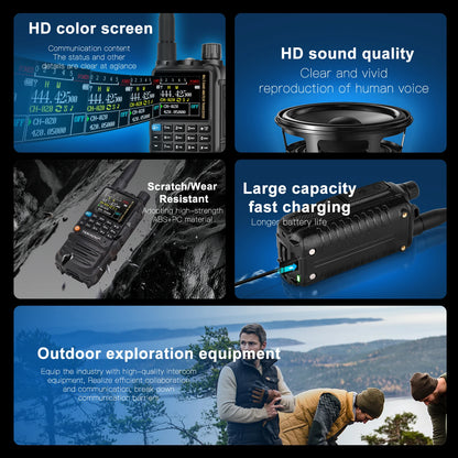 TD-H3 Walkie Talkie Phone Wireless Programming Air Band Long Range Ham Two Way Radio USB Type-C Programming &Charge