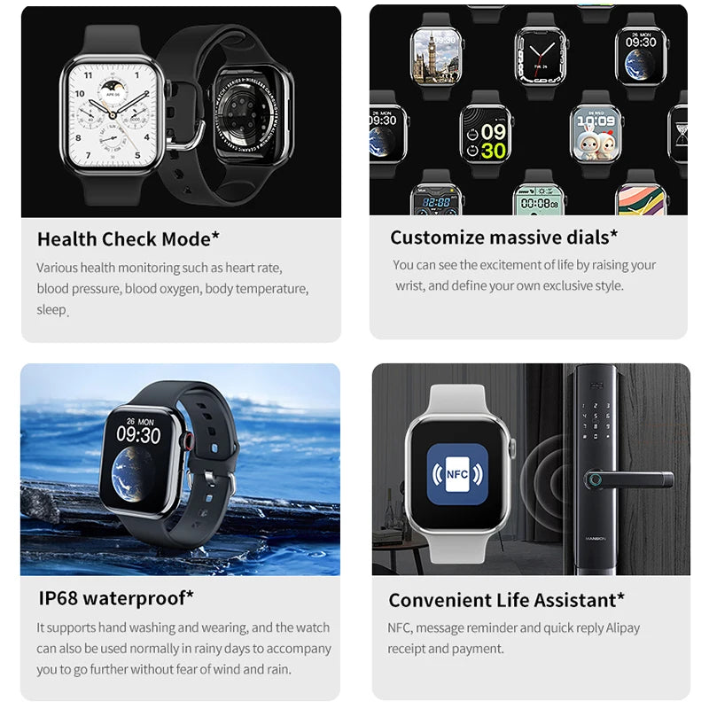 2025 New Series IW9 Watch 9 GPS Track Smart Watch Men Woman HD Bluetooth Call Waterproof Sports Smartwatch for Apple Android IOS