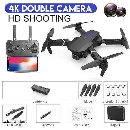 Hot E88Pro RC Drone 4K Professinal with 1080P Wide Angle Dual HD Camera Foldable RC Helicopter WIFI FPV Height Hold Apron Sell