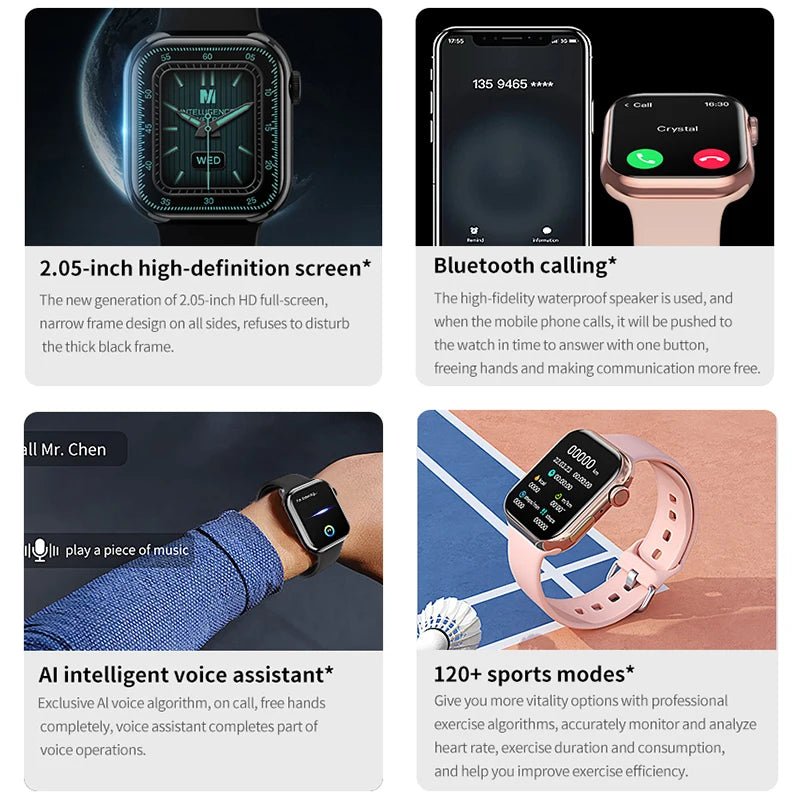 2025 New Series IW9 Watch 9 GPS Track Smart Watch Men Woman HD Bluetooth Call Waterproof Sports Smartwatch for Apple Android IOS