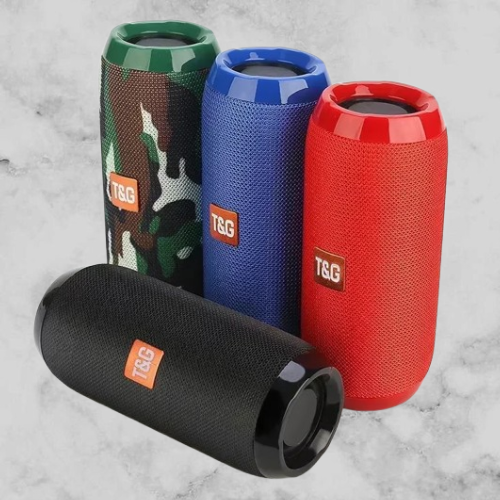 Altavoz Bluetooth Portátil con Subwoofer, Resistente al Agua, Radio FM y Tarjeta TF