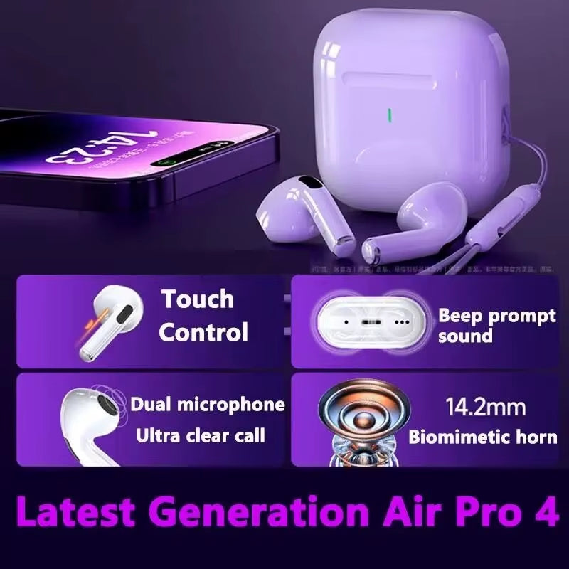 2025 New Air Pro True Wireless Bluetooth Earphones Headphones Hifi Sound Low Latency Noise Reduction Earbuds for Iphone Android