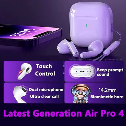 2025 New Air Pro True Wireless Bluetooth Earphones Headphones Hifi Sound Low Latency Noise Reduction Earbuds for Iphone Android