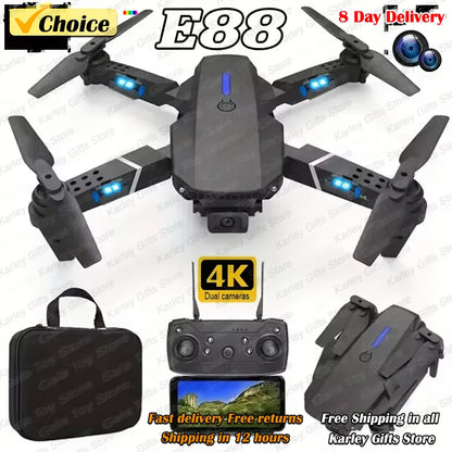 Hot E88Pro RC Drone 4K Professinal with 1080P Wide Angle Dual HD Camera Foldable RC Helicopter WIFI FPV Height Hold Apron Sell