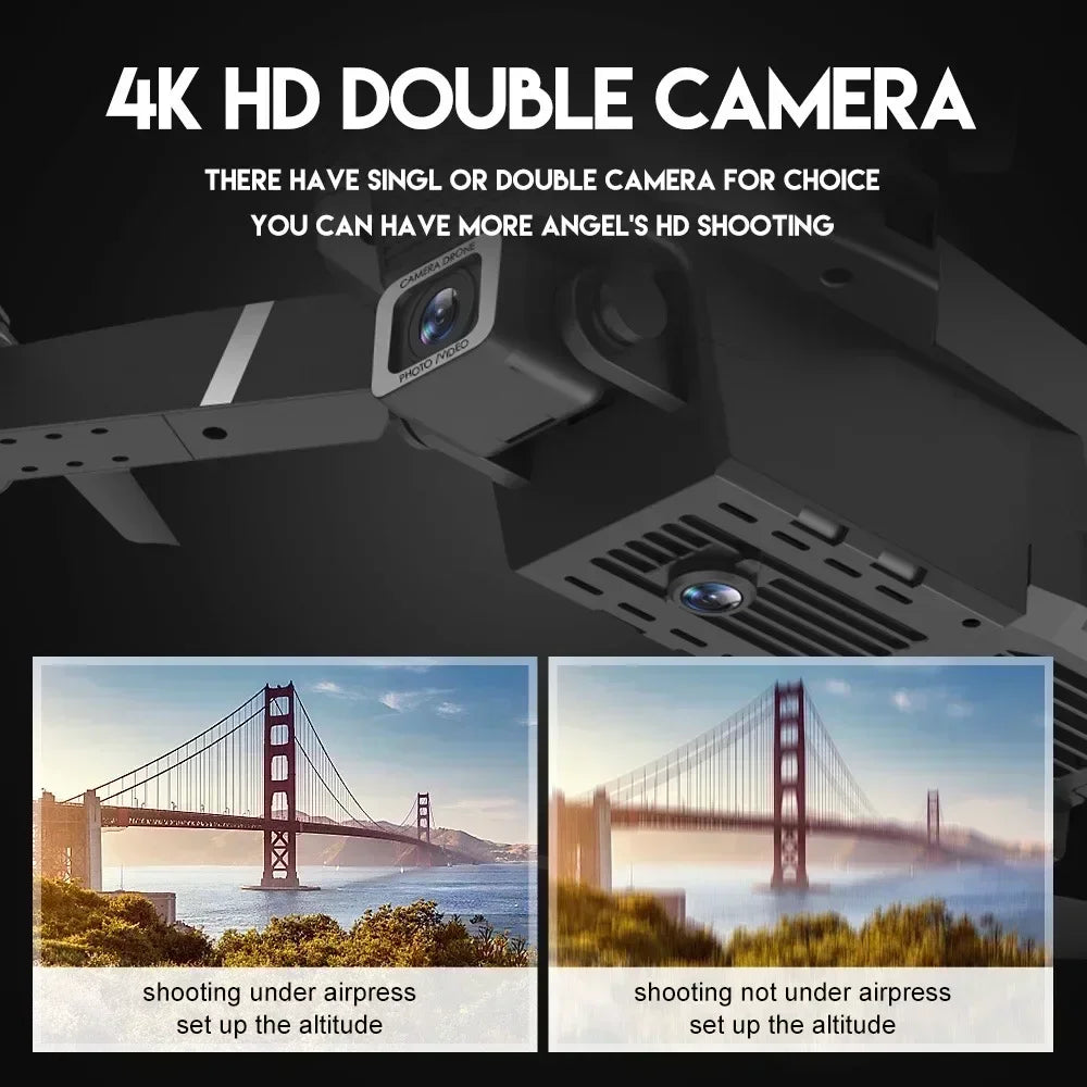 Hot E88Pro RC Drone 4K Professinal with 1080P Wide Angle Dual HD Camera Foldable RC Helicopter WIFI FPV Height Hold Apron Sell